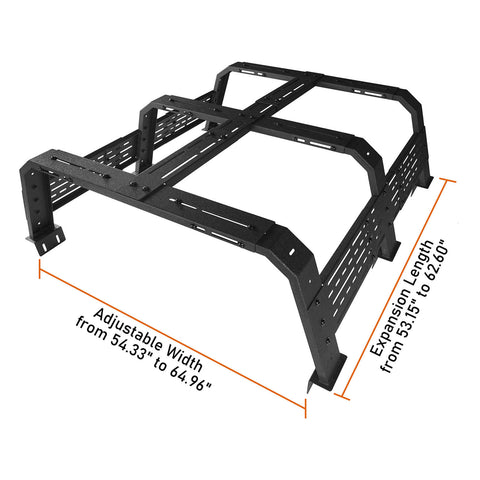 Truck 18.8" High Overland Bed Rack - Hooke Road DIMENSION