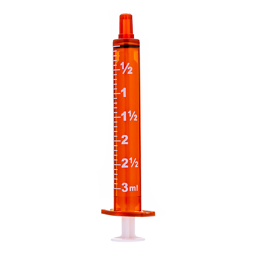 BX/100 - SOL-M 1ml Oral Dispensing Syringe Amber w/Tip Cap(Gasket type, bulk,non-sterile)