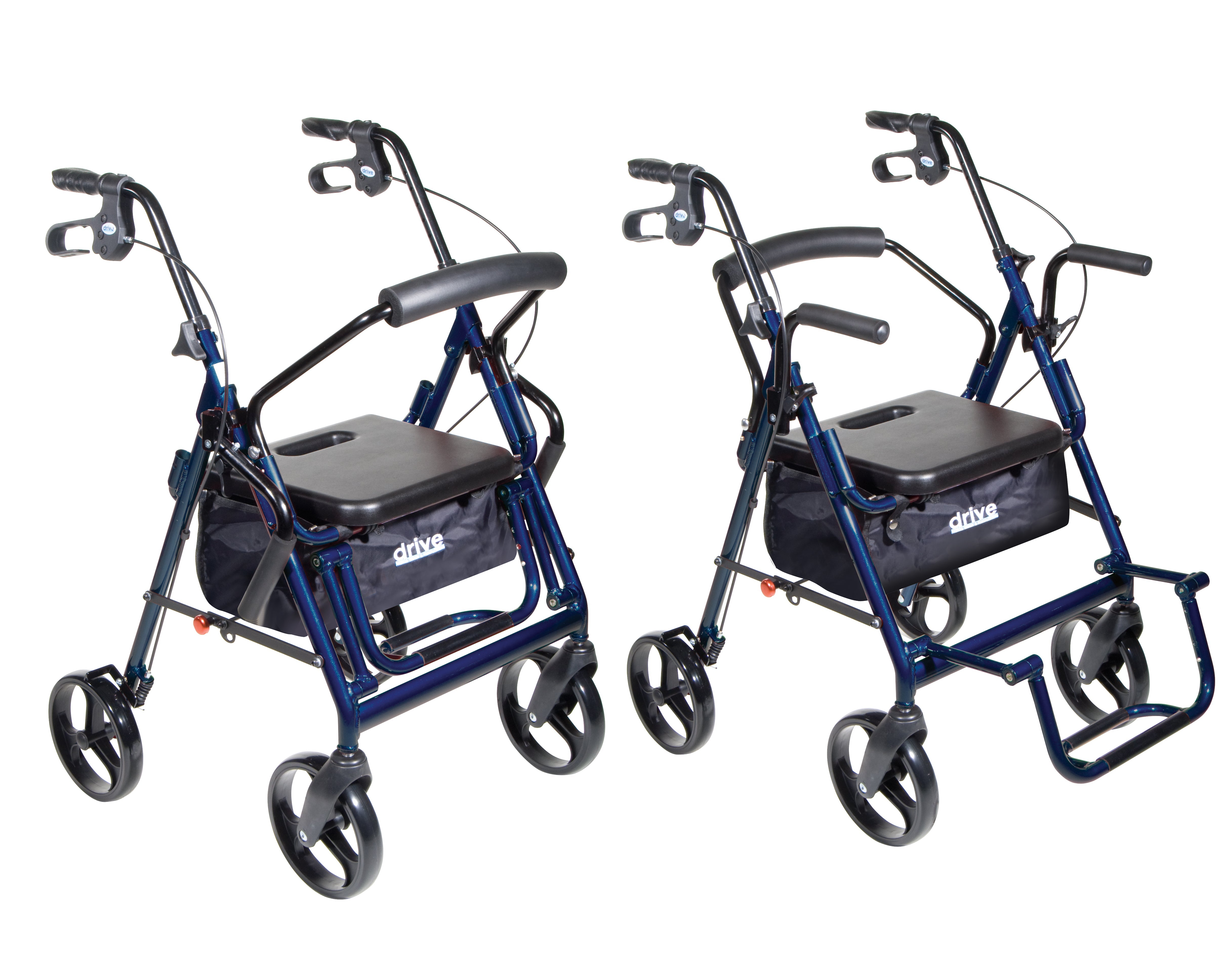 Duet Dual Function Transport Wheelchair Rollator Rolling Walker