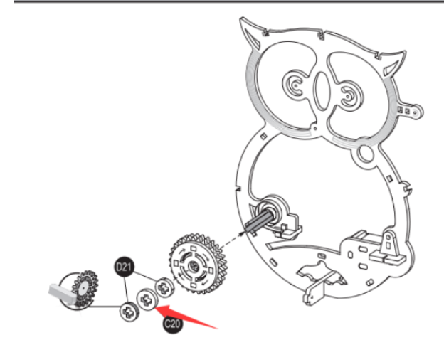 ROBOTIME 3D Wooden Puzzle ROKR Owl Clock LK503 Battery Mechanical Gears Kit