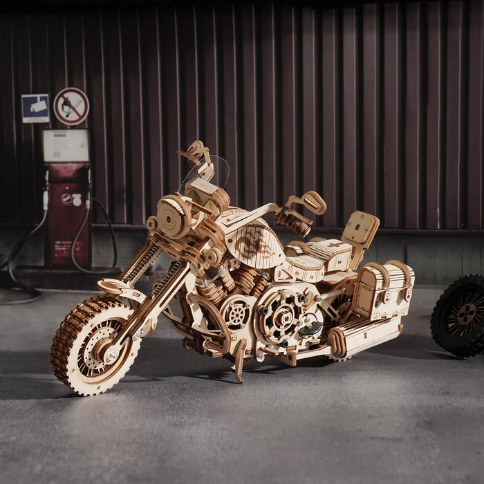 ROBOTIME 3D Wooden Puzzle ROKR Cruiser Motorcycle LK504