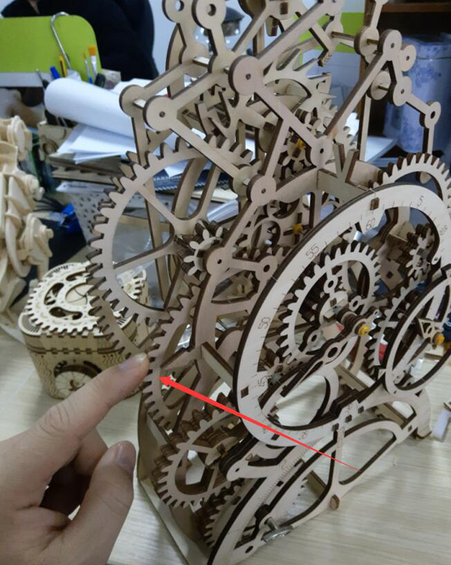 ROBOTIME 3D Wooden Puzzle ROKR Pendulum Clock LK501 Mechanical Gears Kit