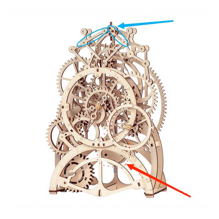 ROBOTIME 3D Wooden Puzzle ROKR Pendulum Clock LK501 Mechanical Gears Kit
