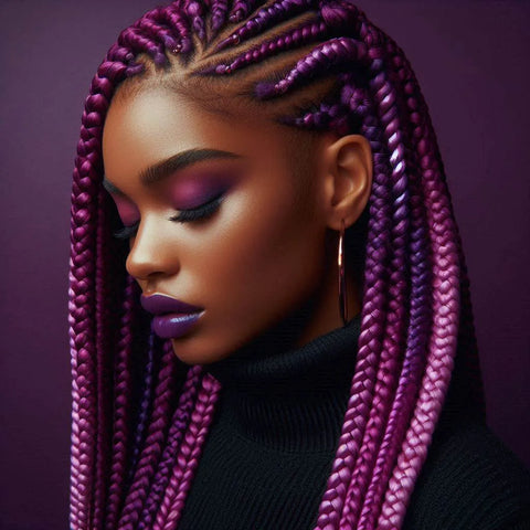 Purple haze Fulani braids