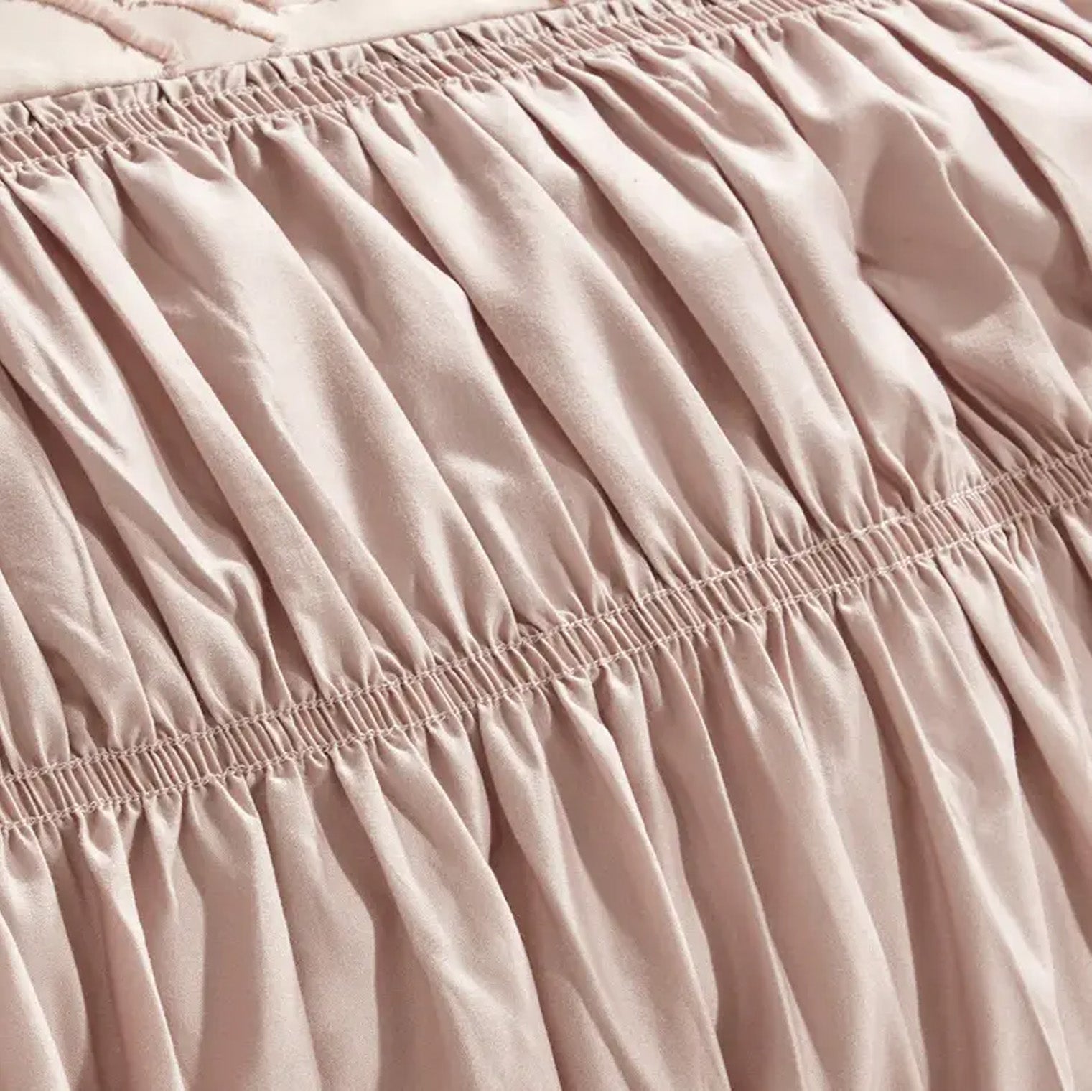 Altina Ruffle Pink Pleated Comforter - 7 Piece Set