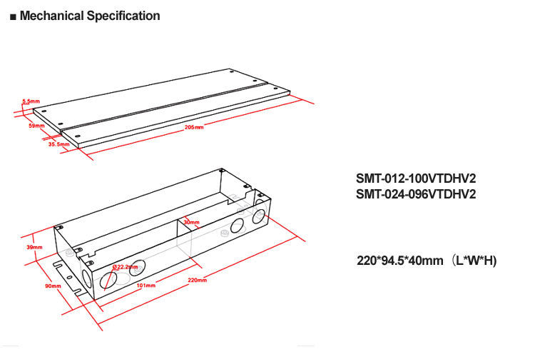 5 in 1 Dim J-BOX LED Driver 100W