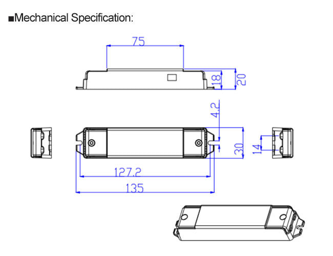 5 in 1 dimmable multi-current 10W