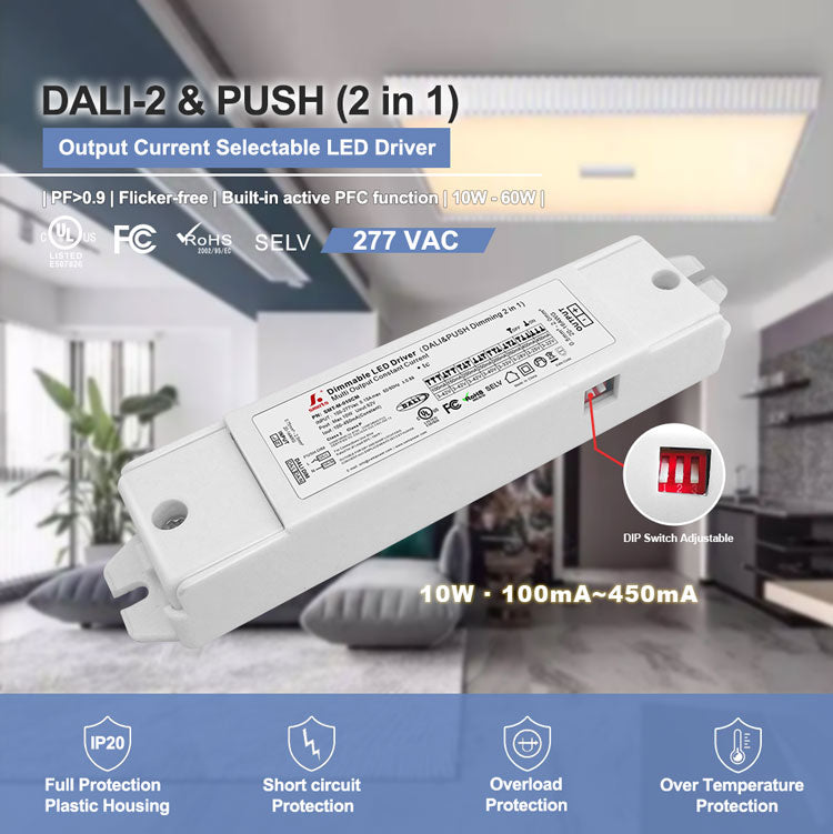 DALI & PUSH Dim Multi-Current Driver 10W