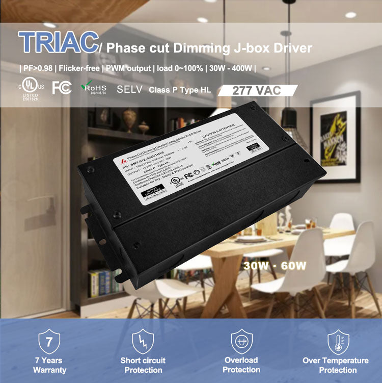 Triac dimmable J-box driver 30W