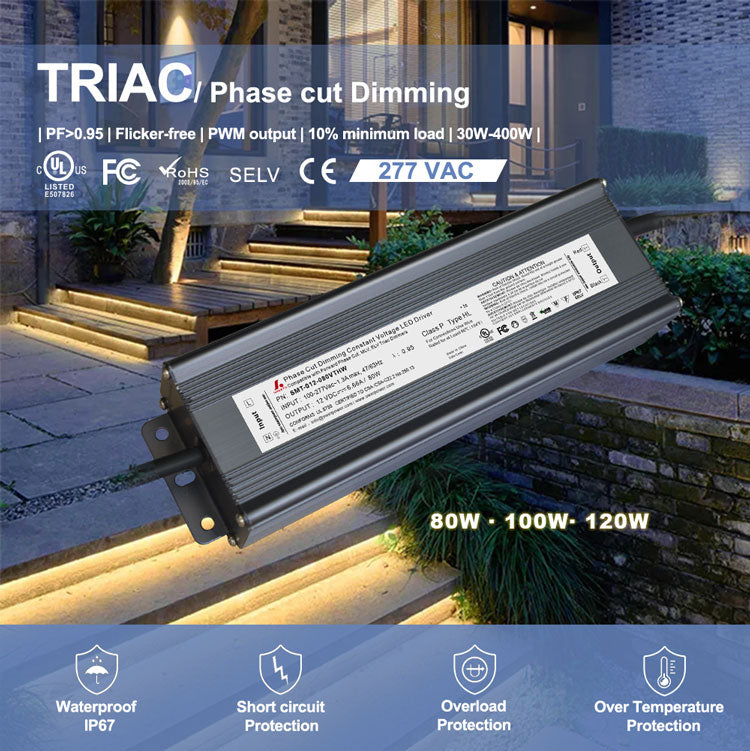 277vac Constant voltage triac dimming led driver 80W
