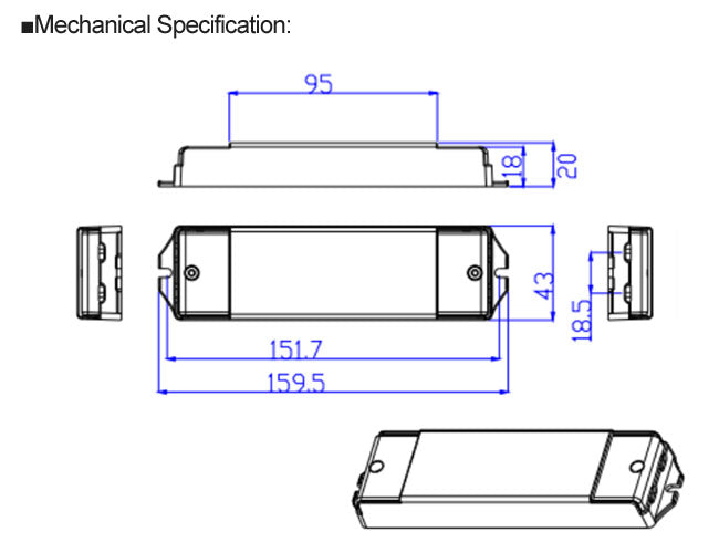 Triac Dimmable multi-current 20W