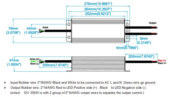 Triac & 0-10V 5 in 1 Dimmable LED Driver 300W