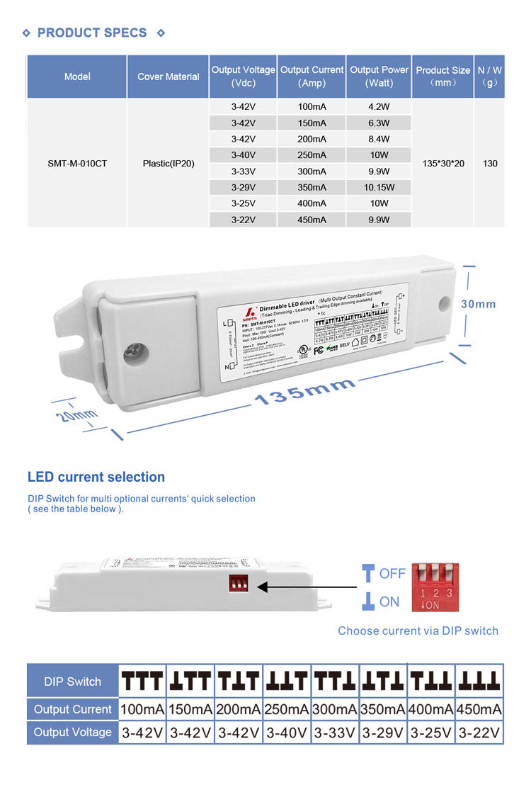 Triac dimming led driver 10W
