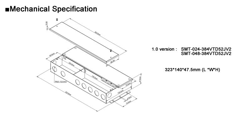 5 in 1 Class 2 Dim J-BOX LED Driver 384W