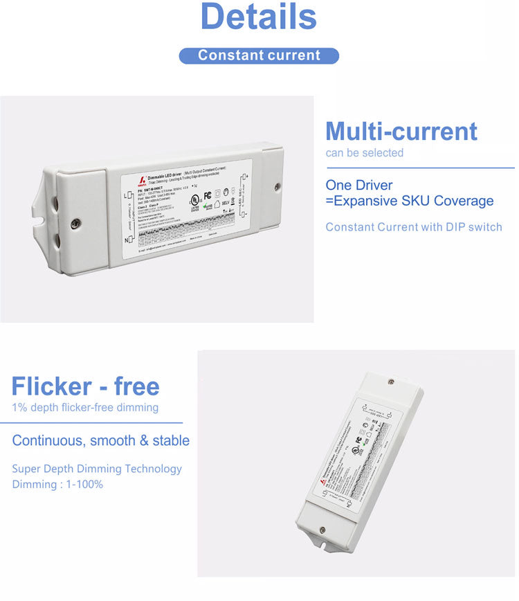 Triac Dimmable Multi-Current Driver 40W (DIP Adjustment)