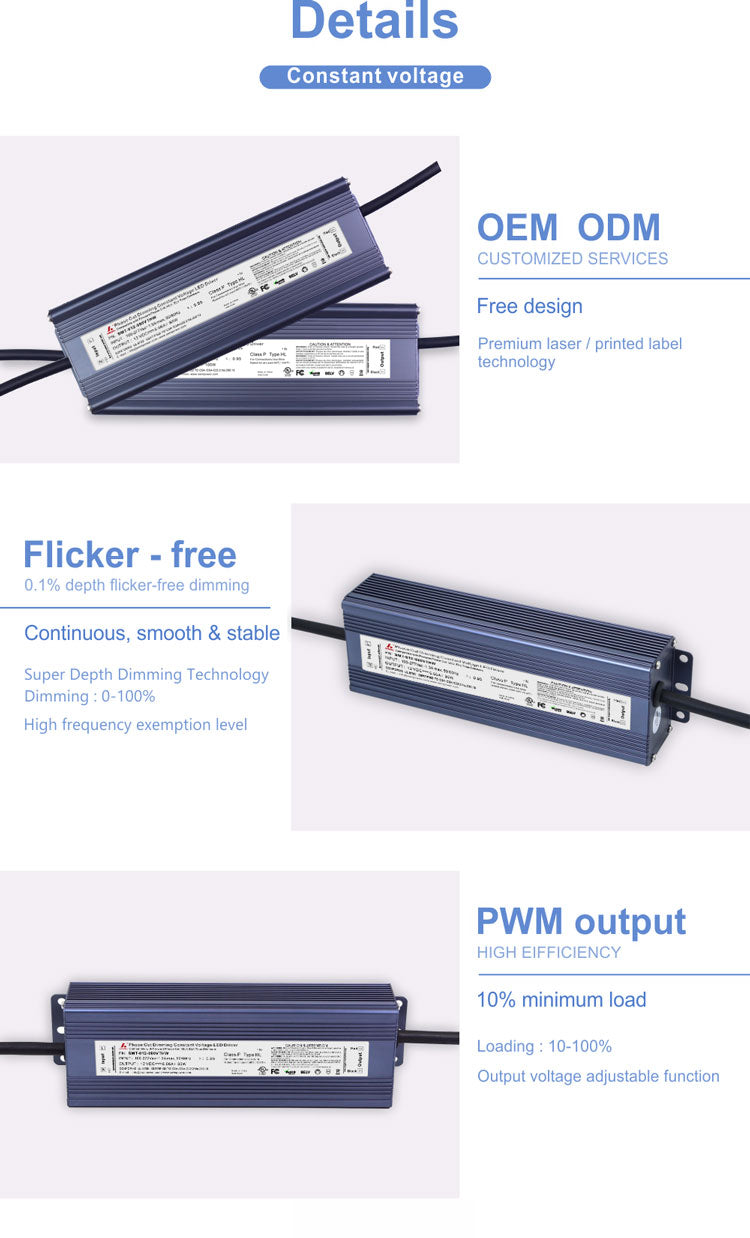277vac Constant voltage triac dimming led driver 80W
