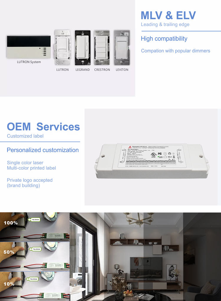 Triac Dimmable Multi-Current Driver 40W (DIP Adjustment)