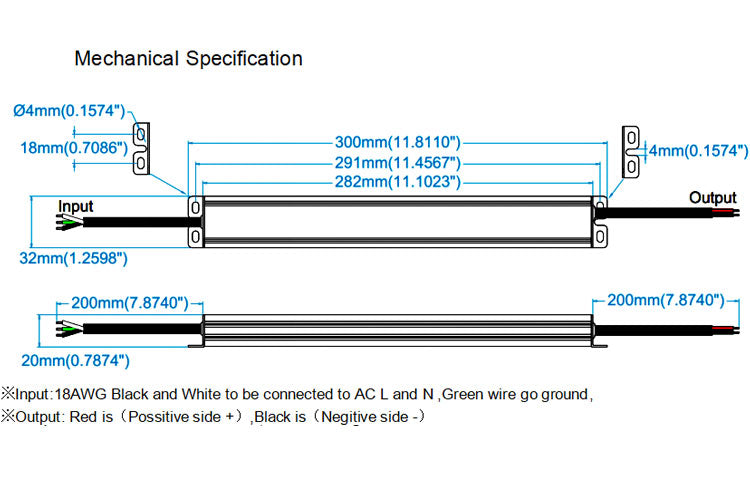 Slim Size waterproof constant voltage Non-Dimmable LED Driver 60W (IP67)