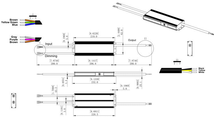 DALI-2 & PUSH DT8 Dimming LED Driver 100W