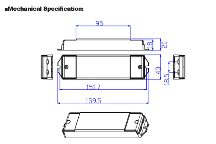 0-10V Dim Multi-Current Driver 20W