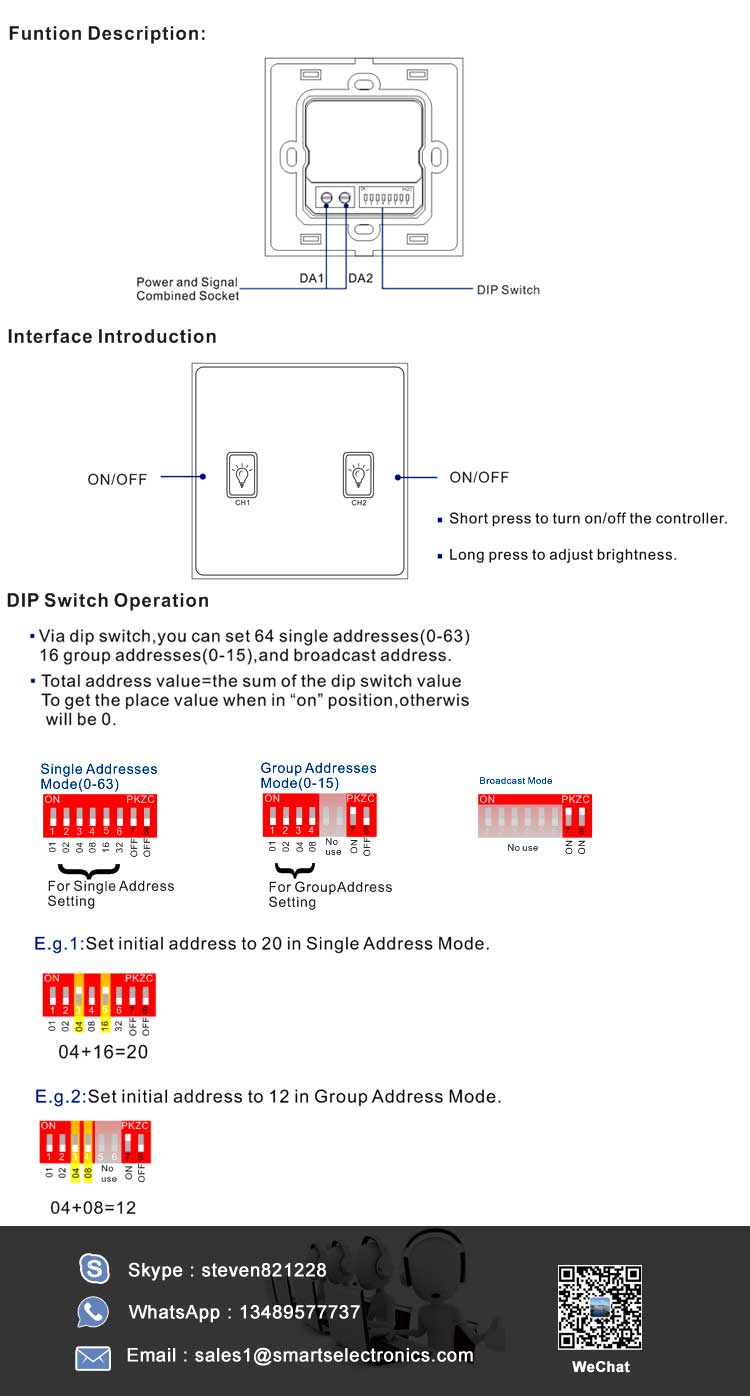 dual dimmable led switch