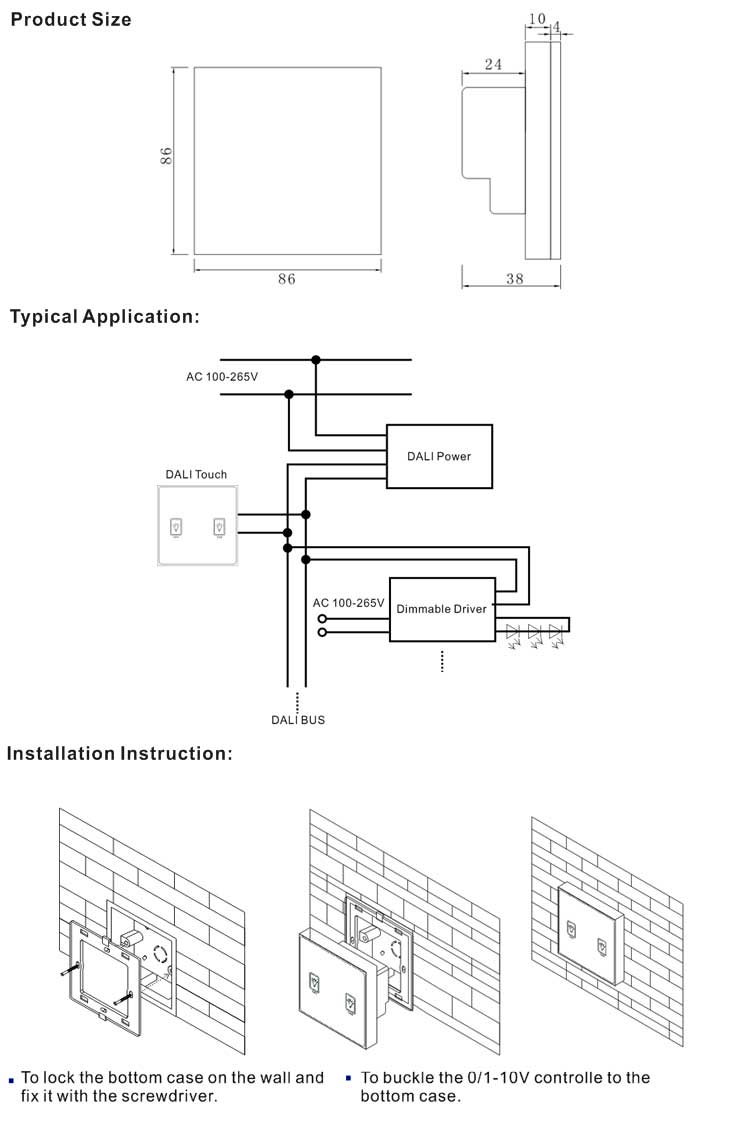 led light wall switch