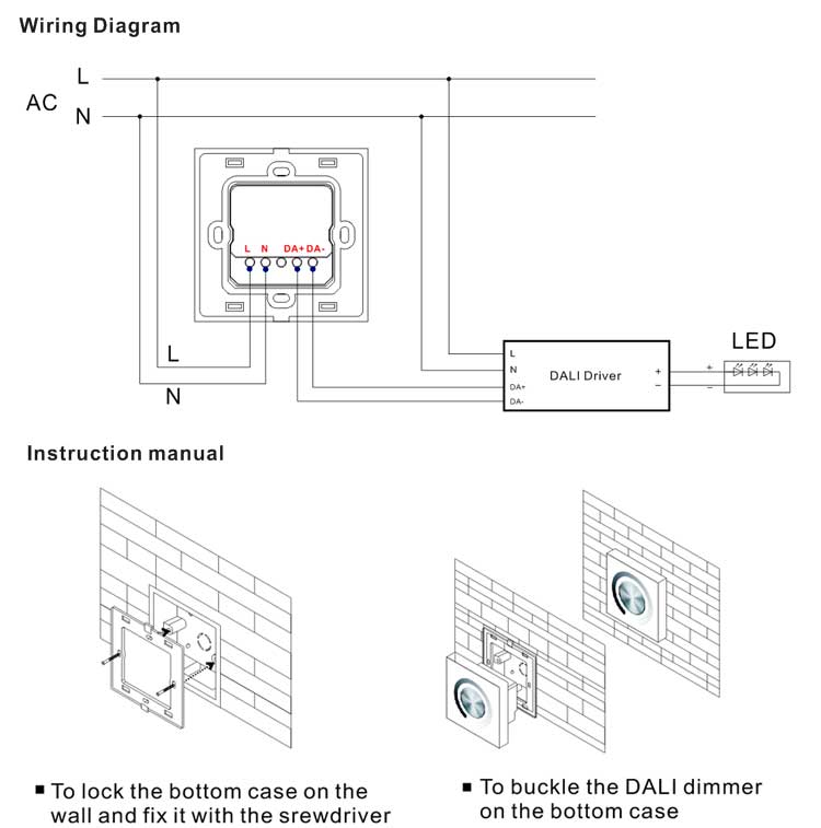 led Dali dimmer switch