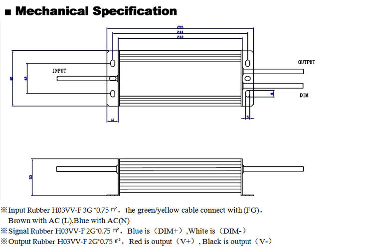 12Vdc 24Vdc 0-10v Dimmable Driver 150W