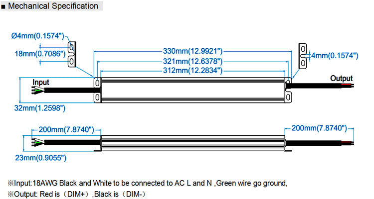 Slim Size waterproof Triac Dimmable LED Driver 100W (IP67)