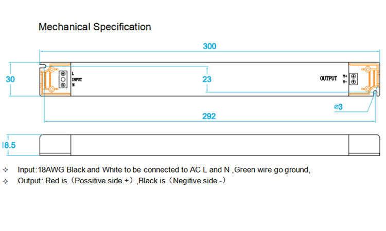 Slim Size constant voltage Non-Dimmable LED Driver 60W (IP20)
