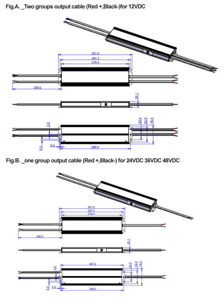 DALI 2& PUSH Dim C.V. LED Driver 300W (DT6)