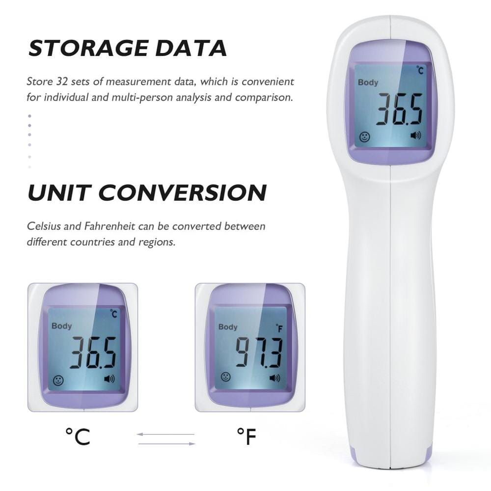 Forehead Non-contact Infrared Body Thermometer Gun ABS for Adults Children Lcd Display Digital Laser Temperature Tool Free Ship