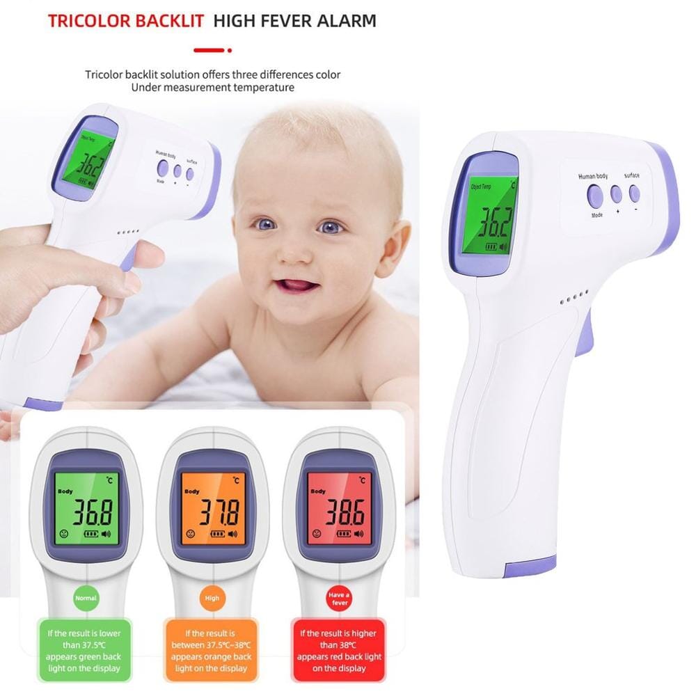 Forehead Non-contact Infrared Body Thermometer Gun ABS for Adults Children Lcd Display Digital Laser Temperature Tool Free Ship
