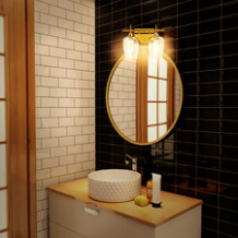 rustic bathroom vanity lights black and brass vanity light
