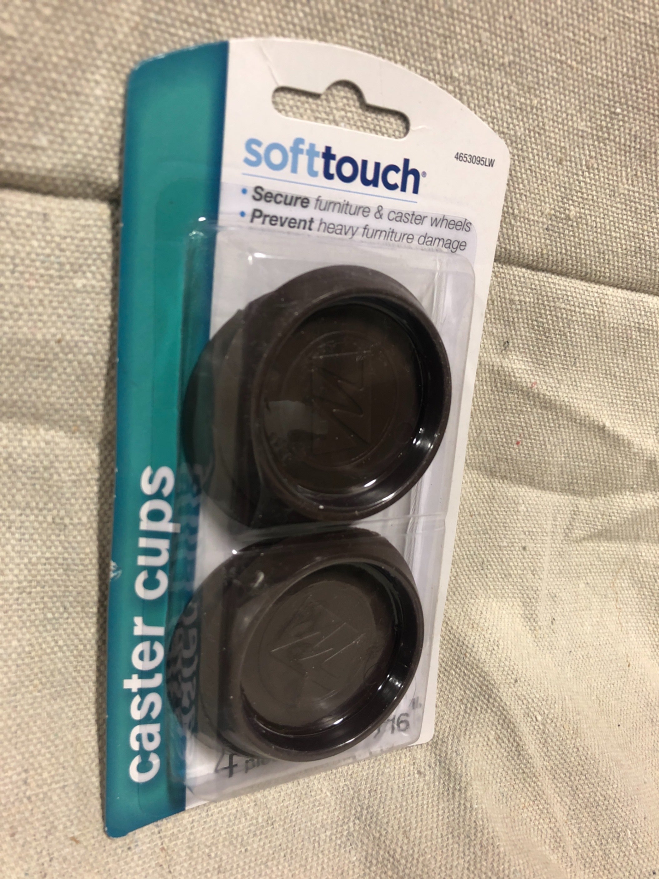 SoftTouch 4-Pack 1-11/16-in Walnut Smooth Caster Cups