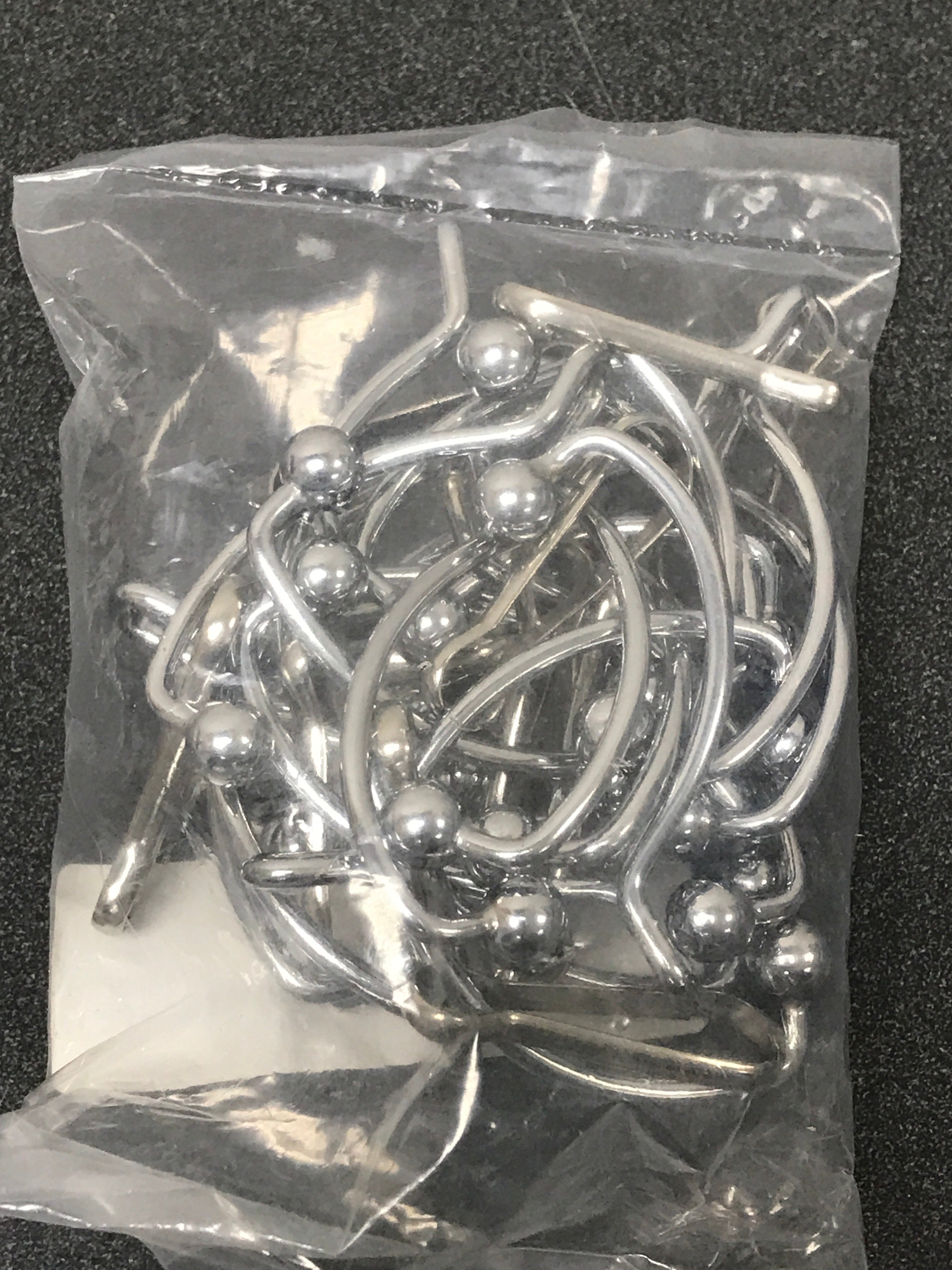 Signature Hardware 466825 Open Shower Curtain Rings - Set of 12 - Chrome