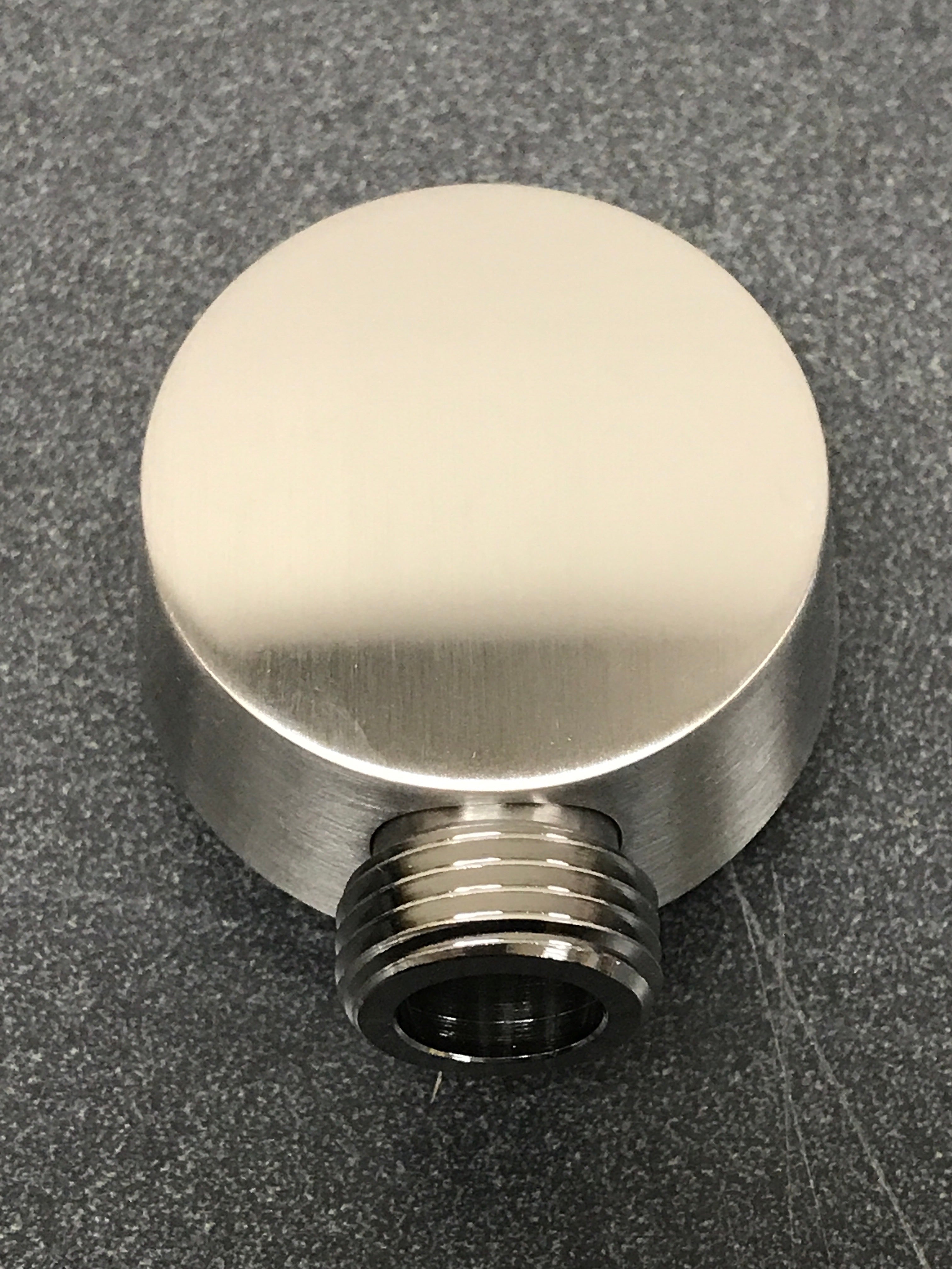 Round Wall Supply Elbow - Brushed Nickel