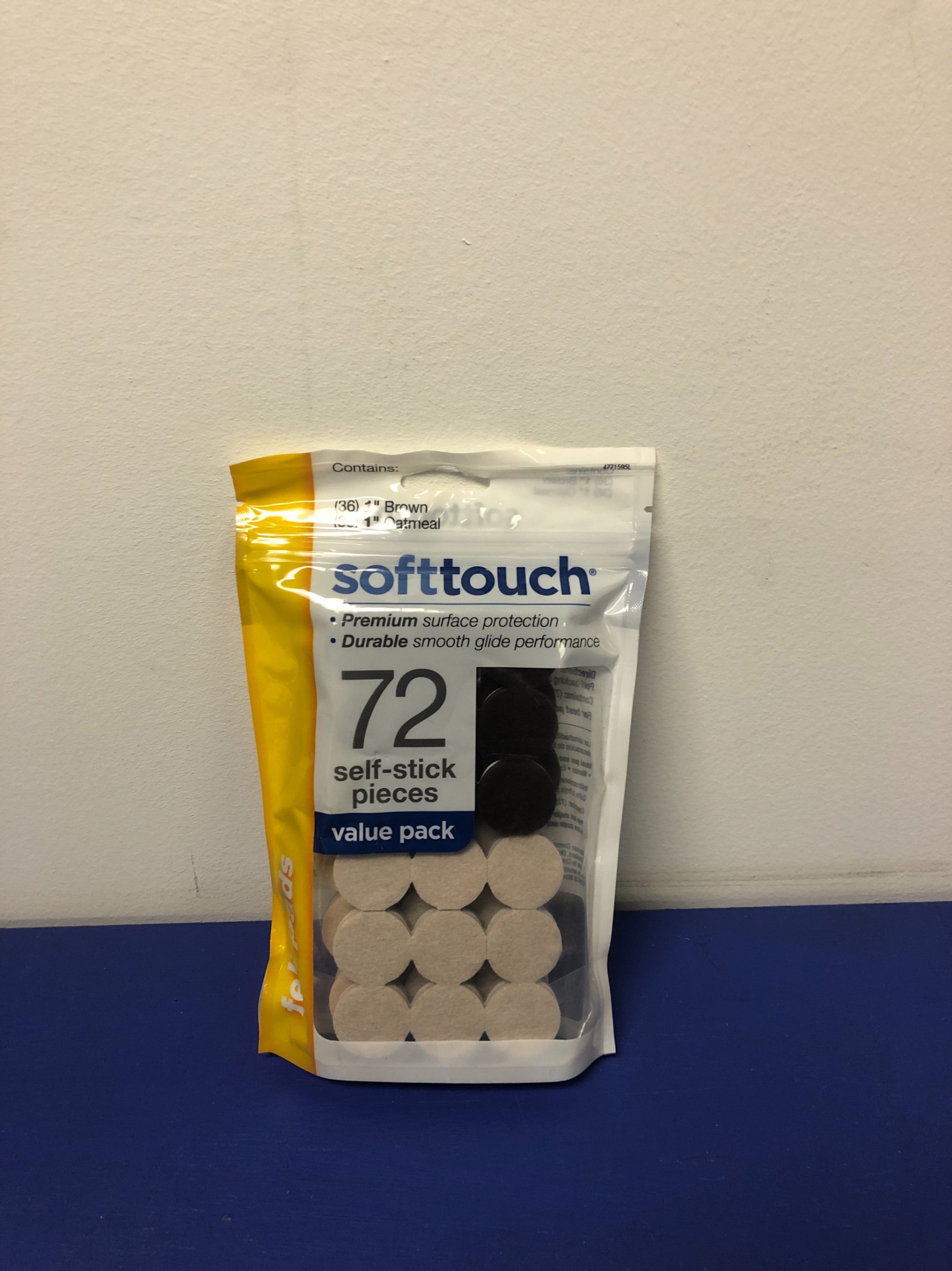 SoftTouch 72-Pack 1-in Oatmeal And Brown Round Felt Pad