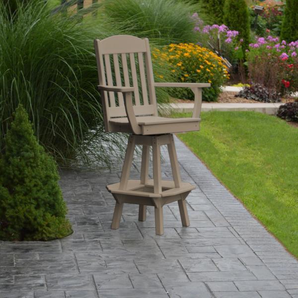 Classic Swivel Bar Chair with Arms Outdoor Chair