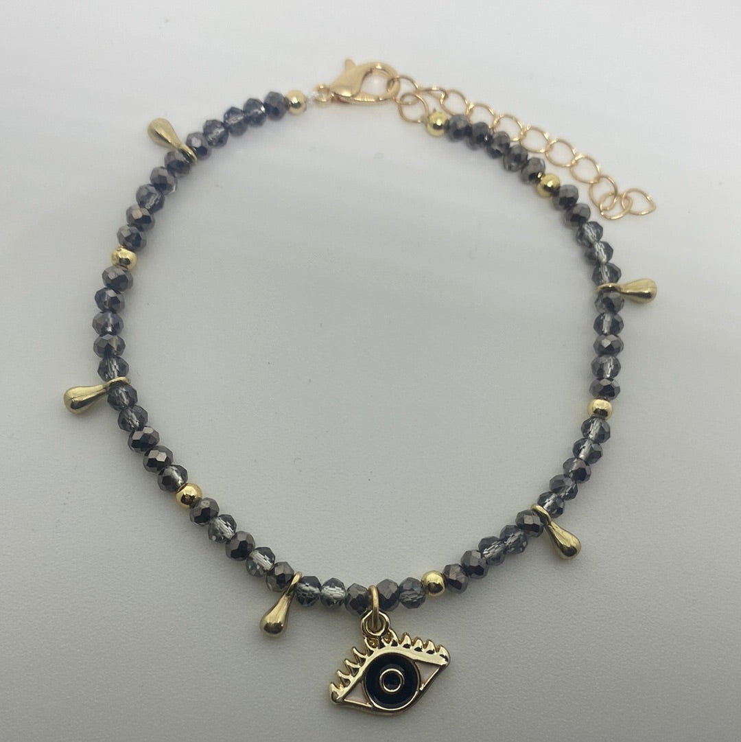 Black Evil Eye Anklet