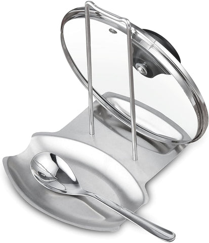 Cook N Home Stainless Steel Spoon and Lid Rest Stand Holder Rack