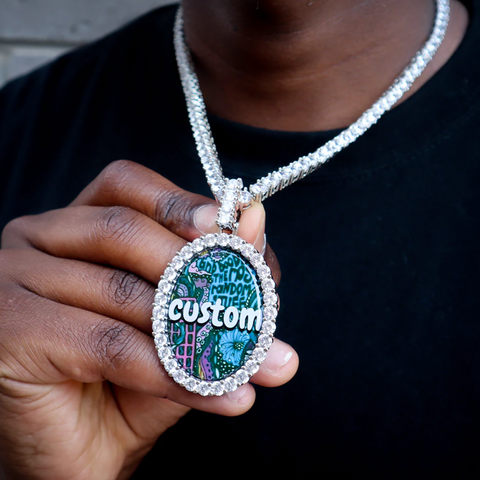 3D OVAL CUSTOM PICTURE PENDANT