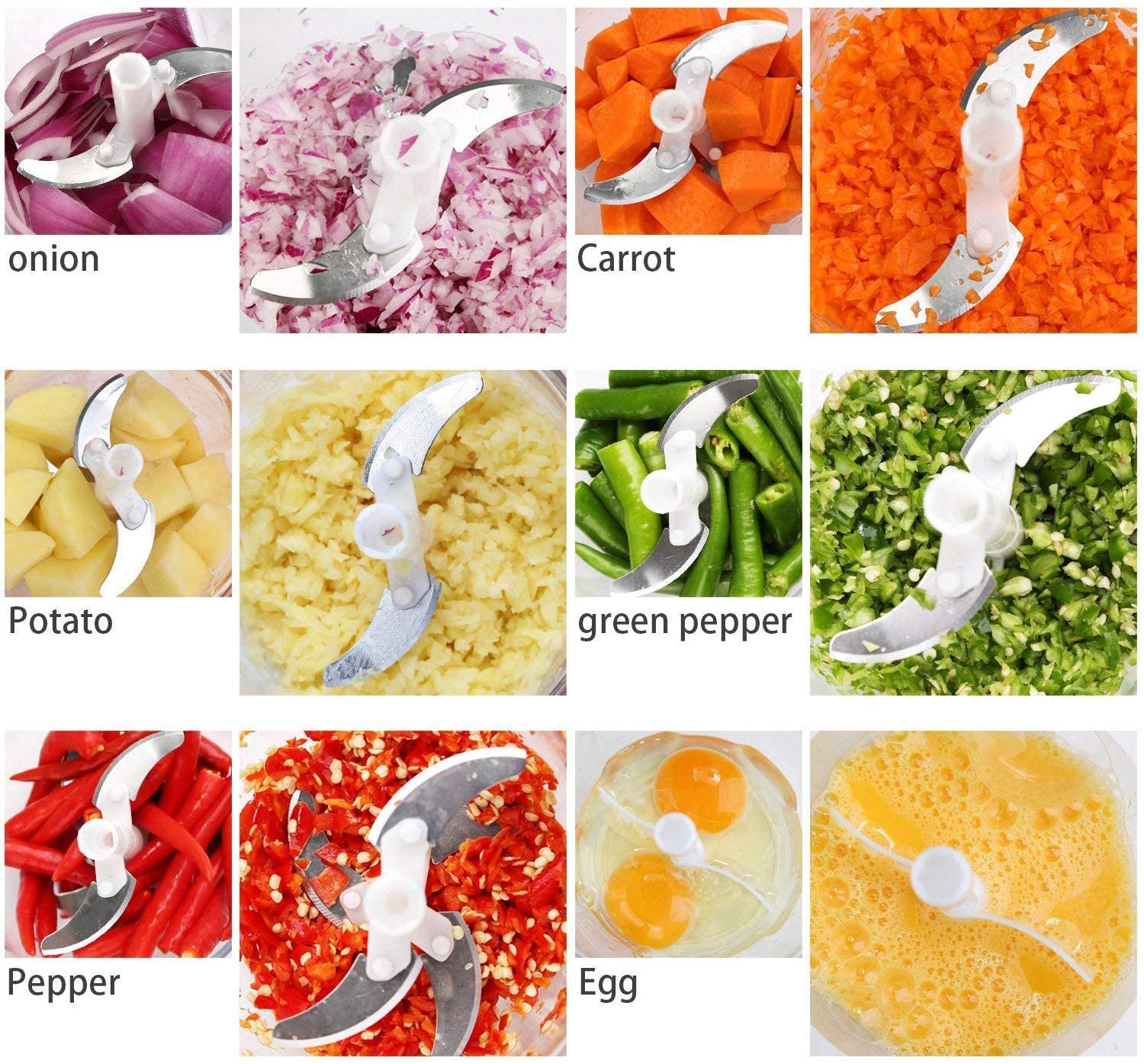 Manual Vegetable and Fruit Blender Slicer Chopper Food Processor For Pepper Chili Vegetables Nuts Meat