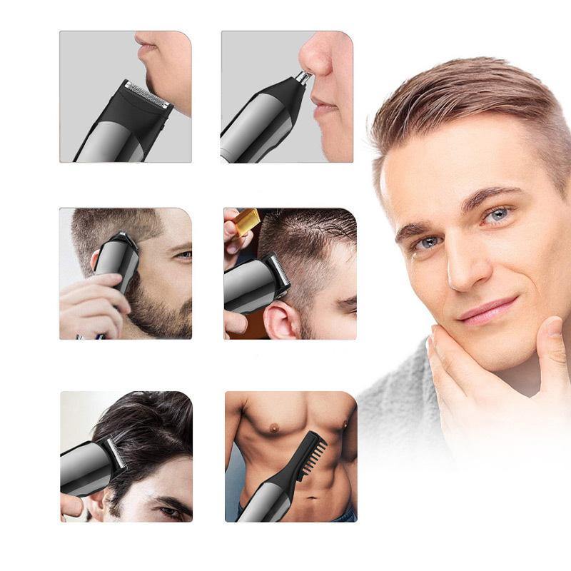 Electric Hair Cut Machine with Low Noise Rechargeable Cordless Close Cutting T Blade Hair Trimmer for Men