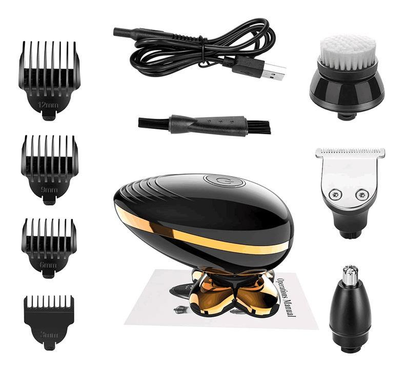 5 Shaving Heads, Hair Clippers, Rotary Hair Trimmer, Electric Razors, Shavers, and Face Massager for Men and Women