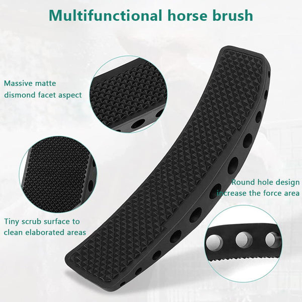 horse brush details for shedding hair