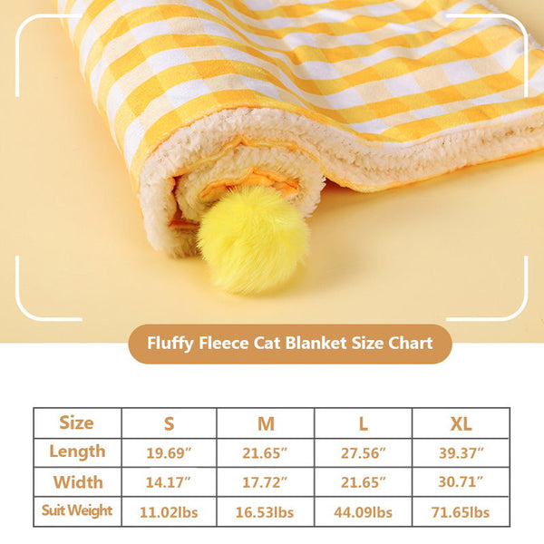 super soft cat&puppy blanket size chart
