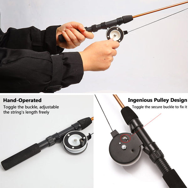 Retractable Cat Wand Toy with Bell, Cat Fishing Pole Toy with Reel