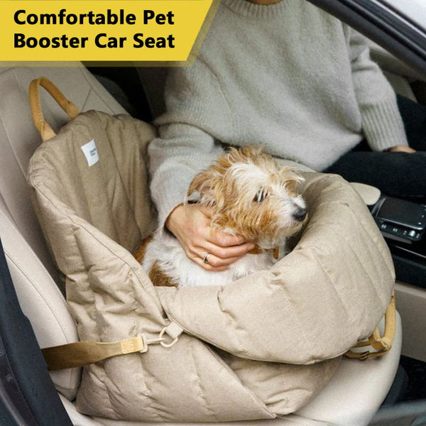 dog car seat that has an airbag effect for the dog and that restricts the dog's movement to some extent