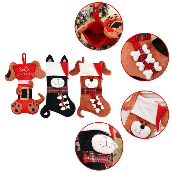 Festive Dog Christmas Stockings details